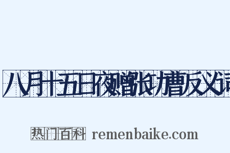 八月十五日夜赠张功曹反义词是什么意思的图片